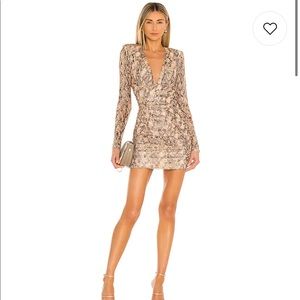 x REVOLVE Antonella Mini Dress in Snake - XS